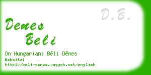 denes beli business card
